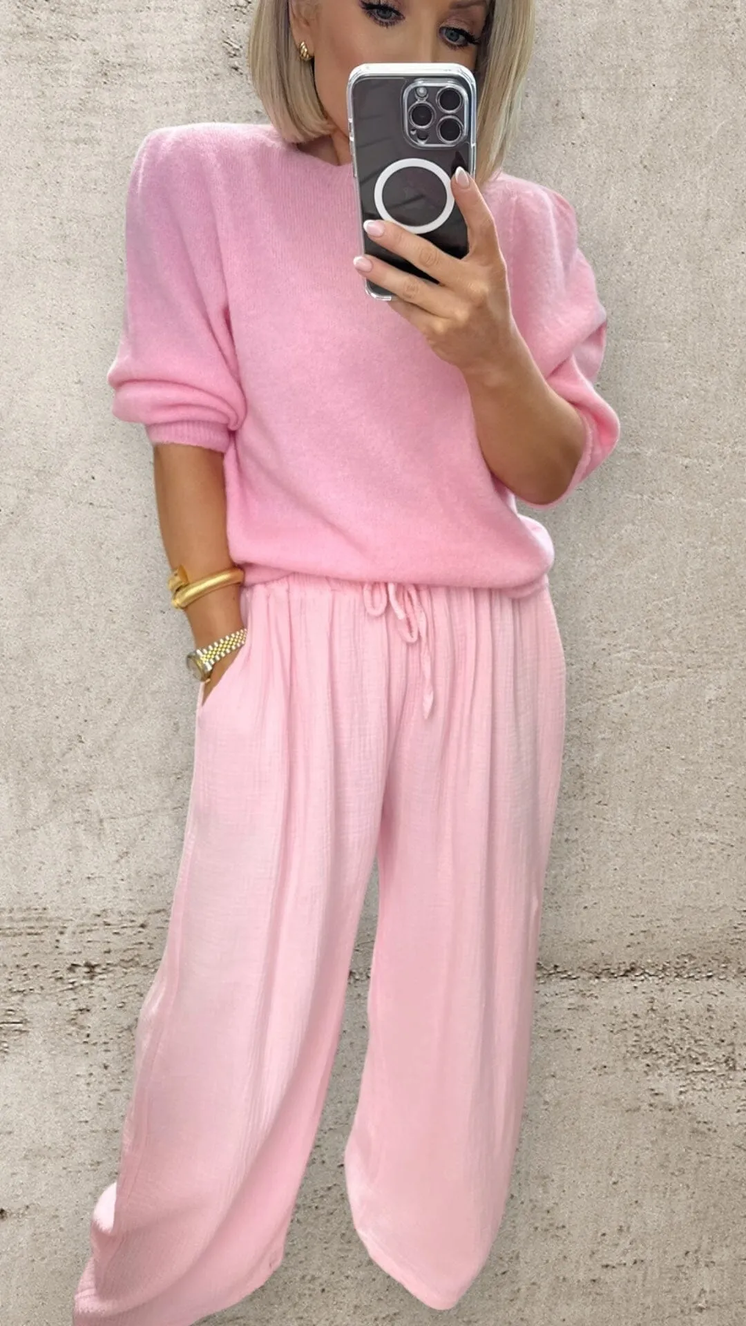 MIKA ALPACA BLEND JUMPER - BABY PINK