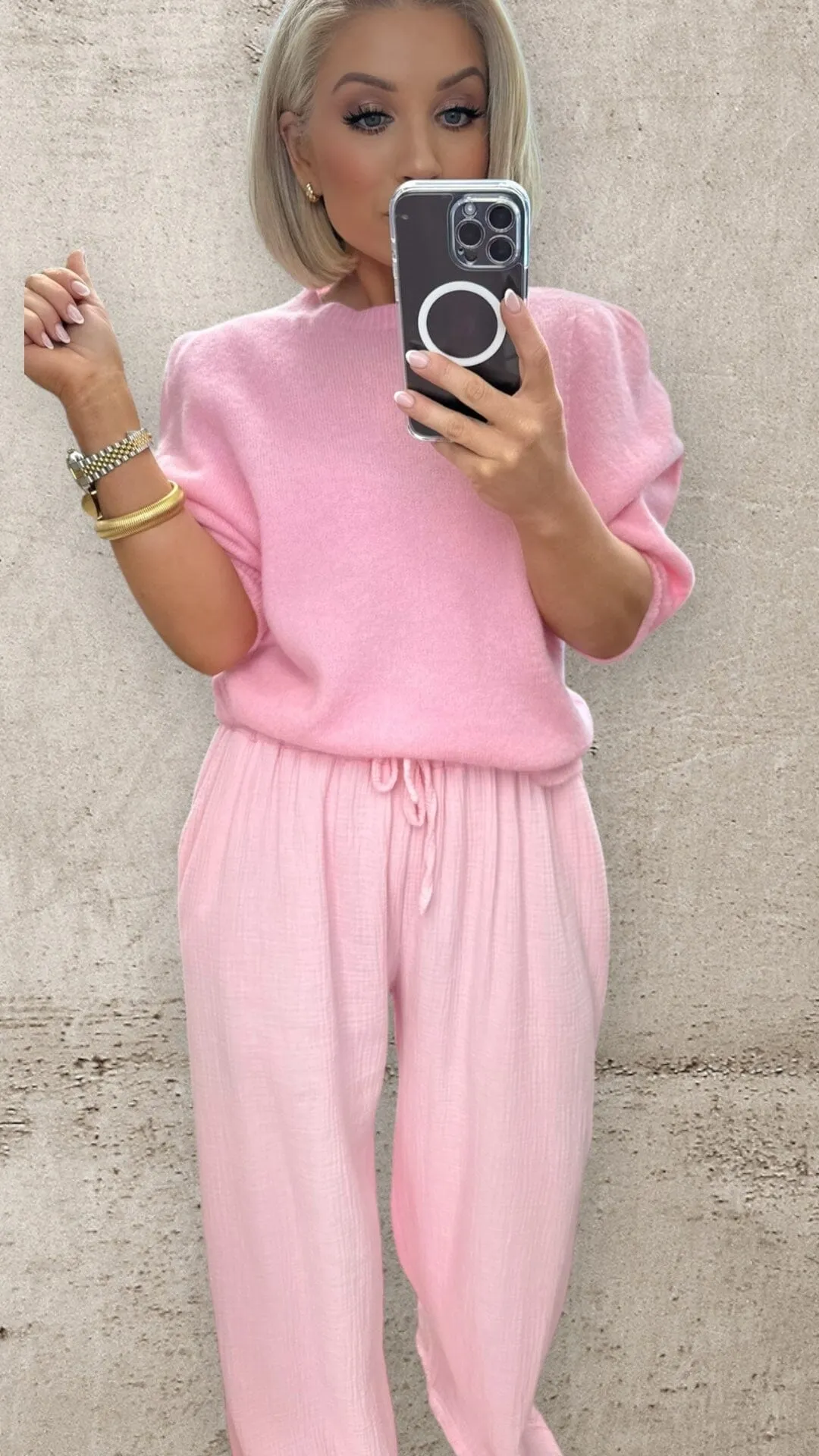 MIKA ALPACA BLEND JUMPER - BABY PINK