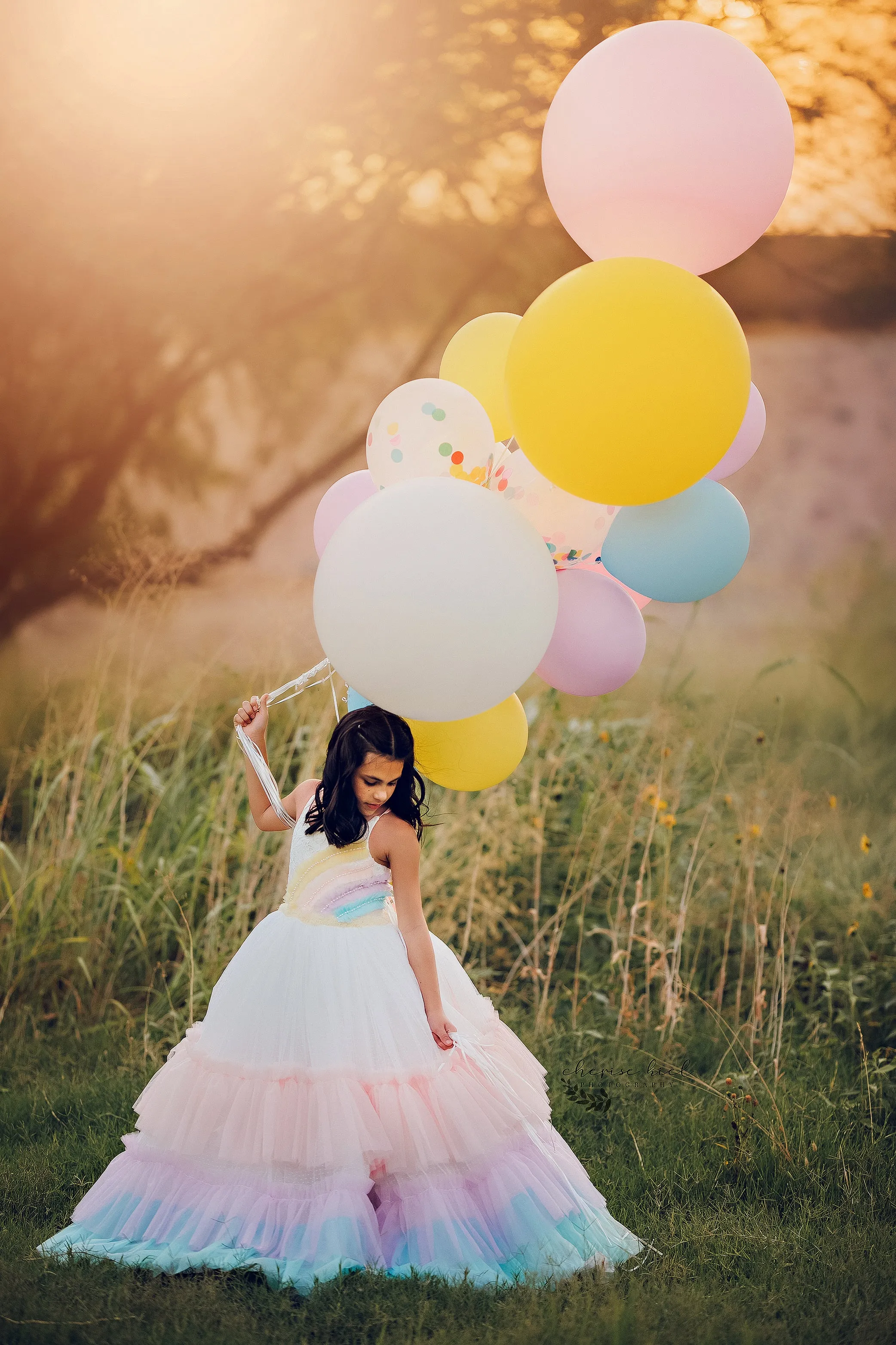 New "Over the Rainbow" Floor Length Dress (6 Year-Petite 8 Year)