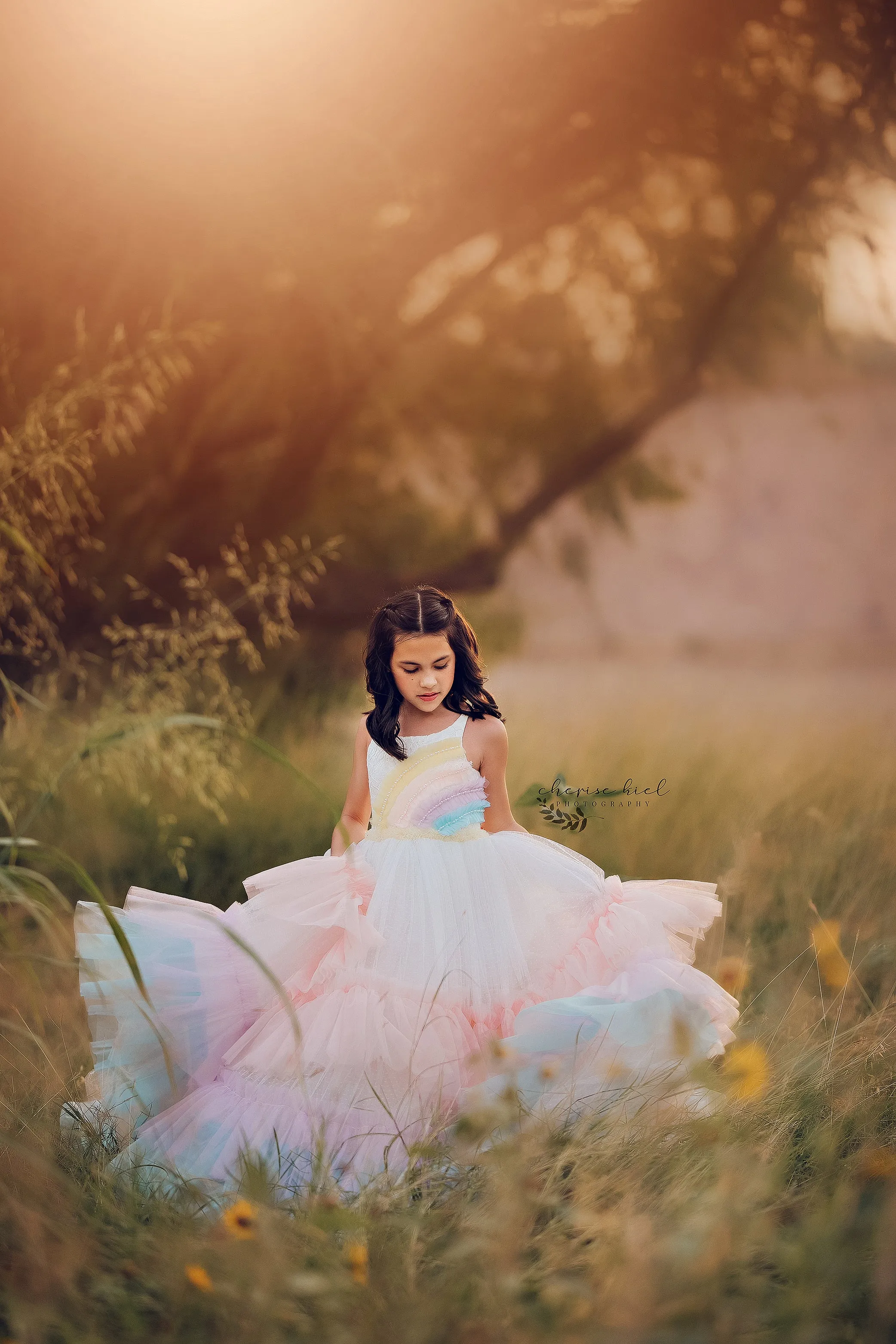 New "Over the Rainbow" Floor Length Dress (6 Year-Petite 8 Year)