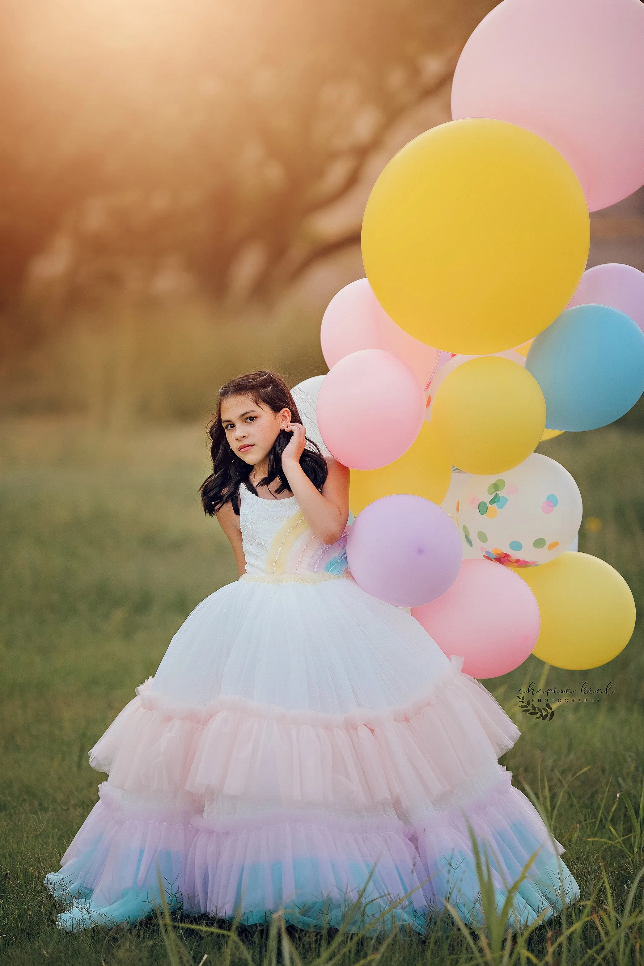 New "Over the Rainbow" Floor Length Dress (6 Year-Petite 8 Year)