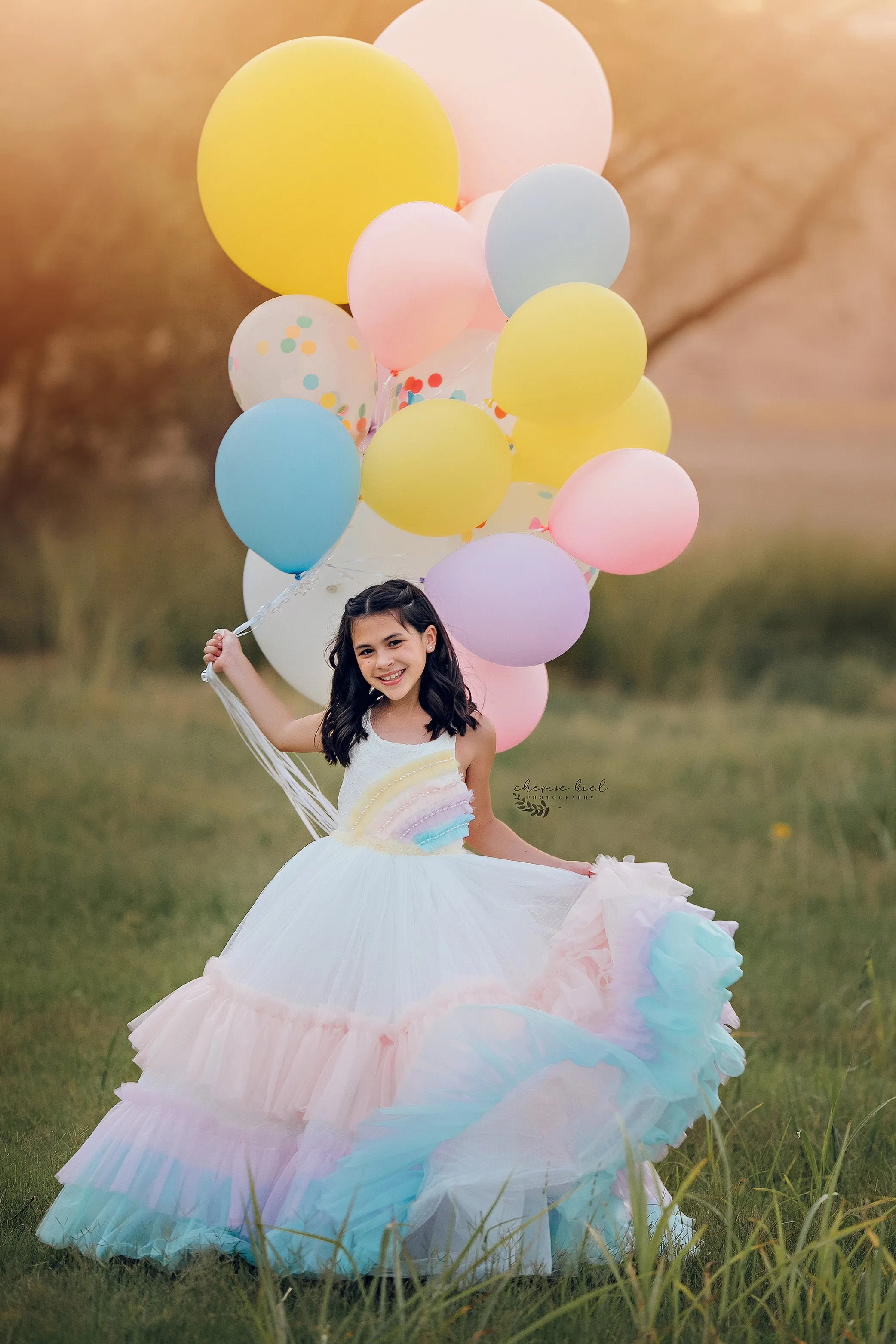 New "Over the Rainbow" Floor Length Dress (6 Year-Petite 8 Year)