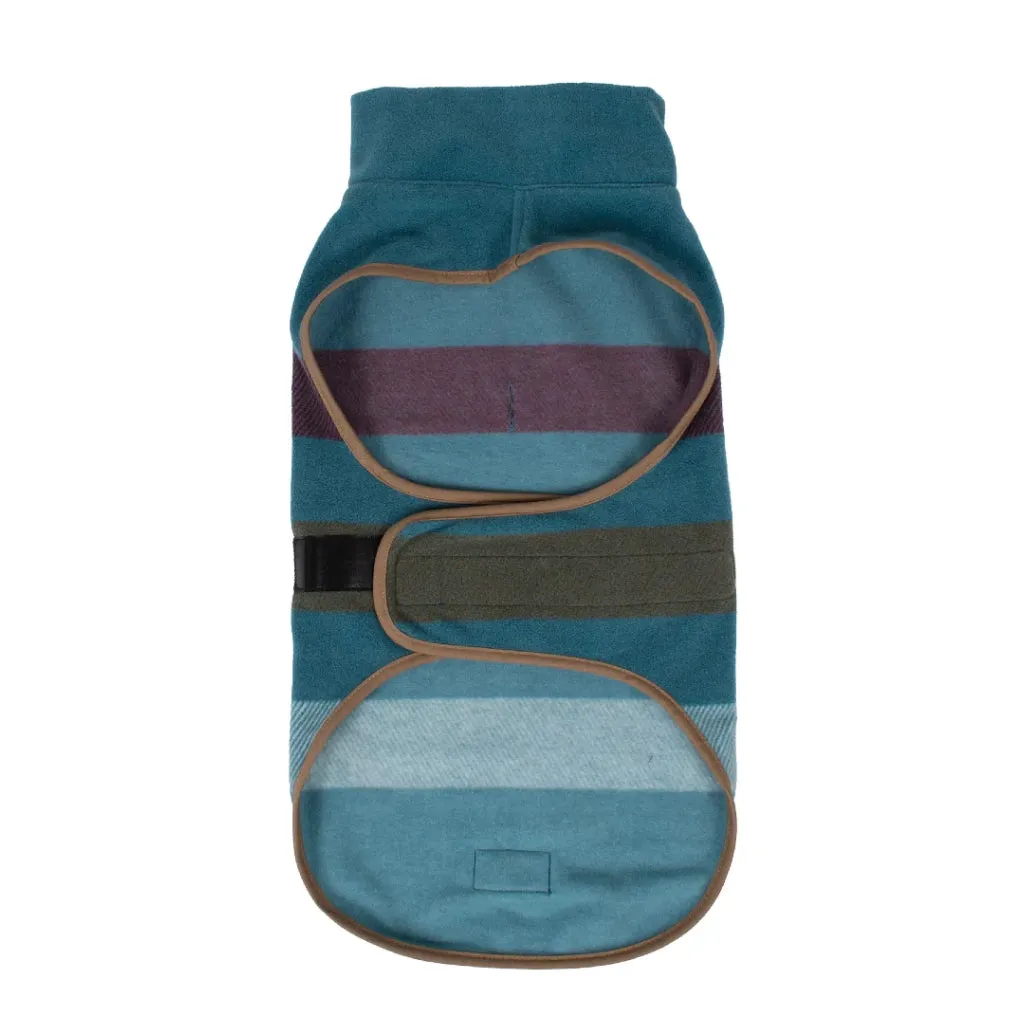 Pendleton Cabin Stripe Shale Fitted Fleece Vest for Dogs