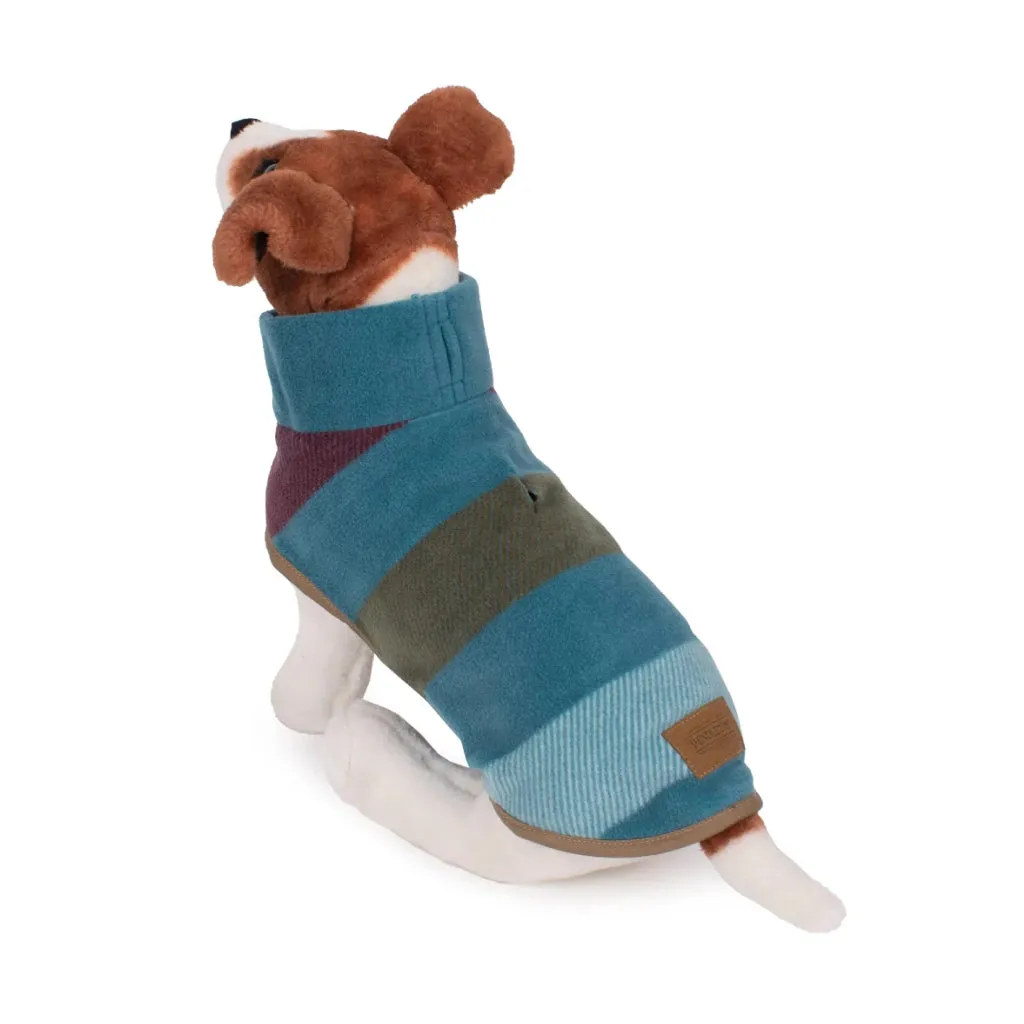Pendleton Cabin Stripe Shale Fitted Fleece Vest for Dogs