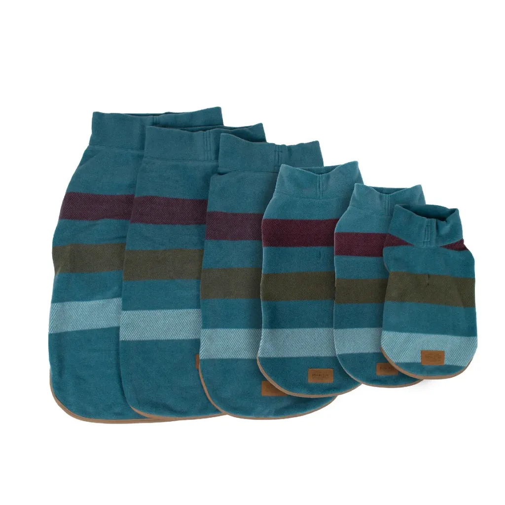 Pendleton Cabin Stripe Shale Fitted Fleece Vest for Dogs