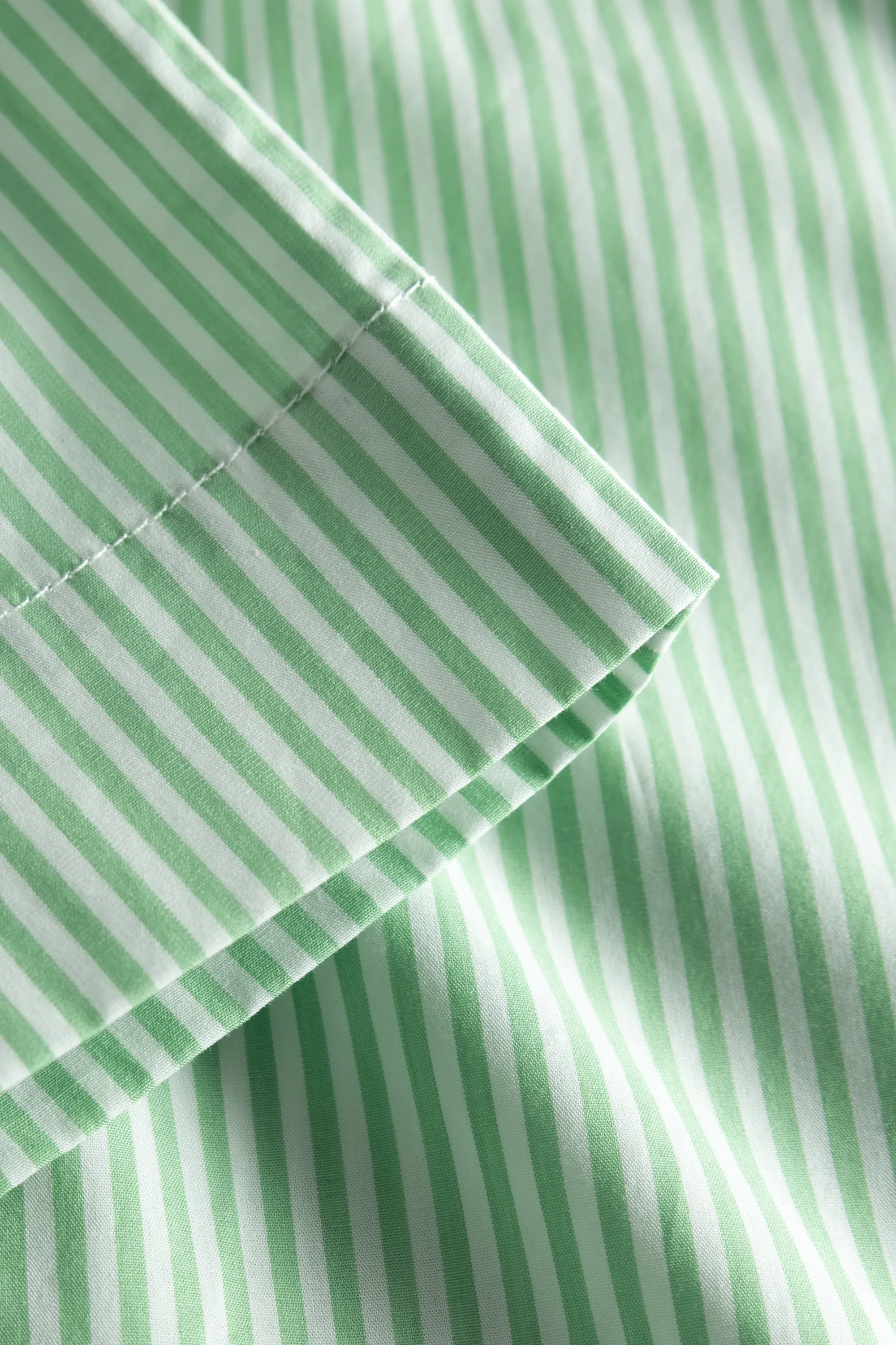 PETRI COTTON STRIPE - LIGHT GREEN STRIPE