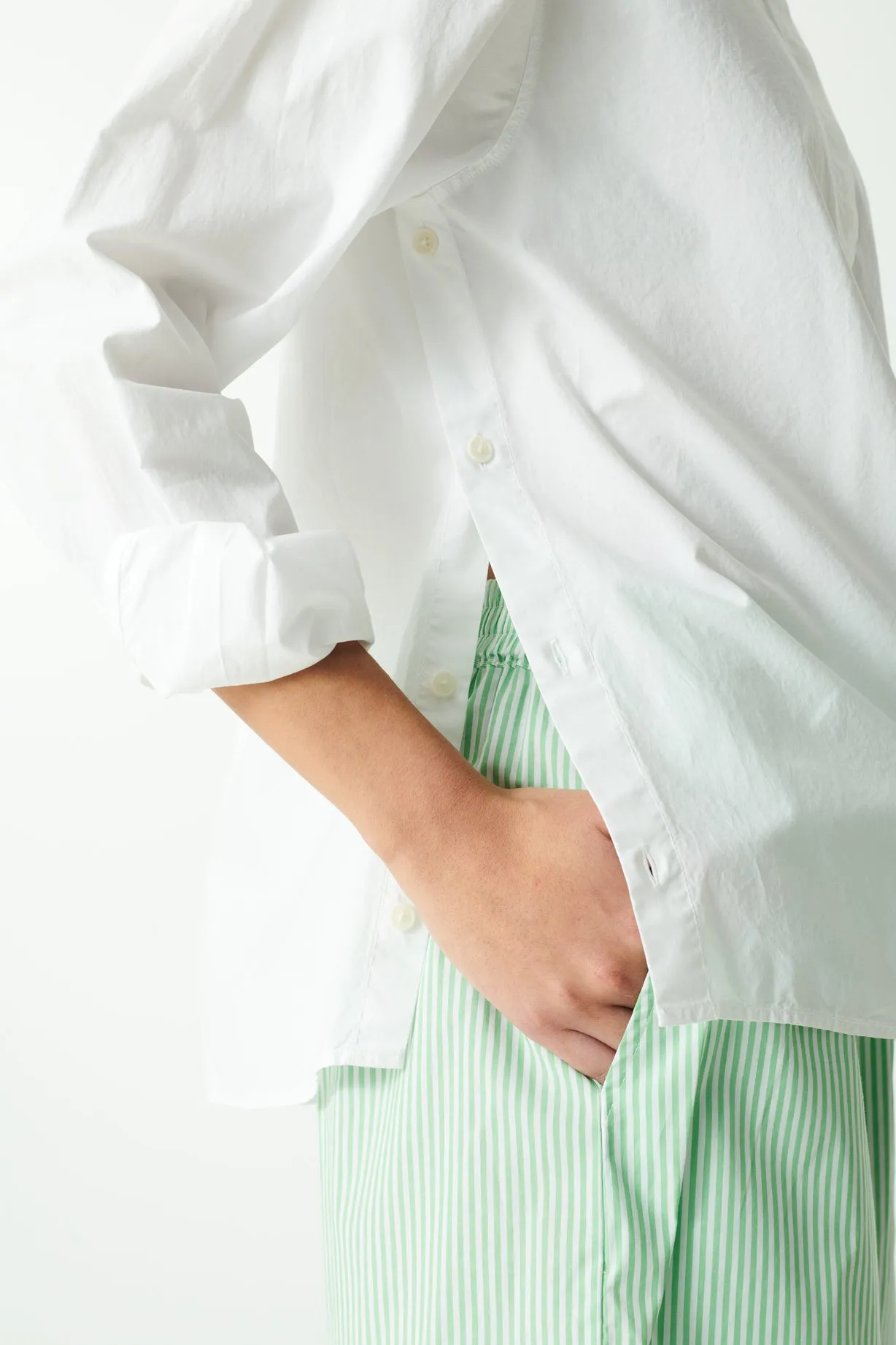 PETRI COTTON STRIPE - LIGHT GREEN STRIPE