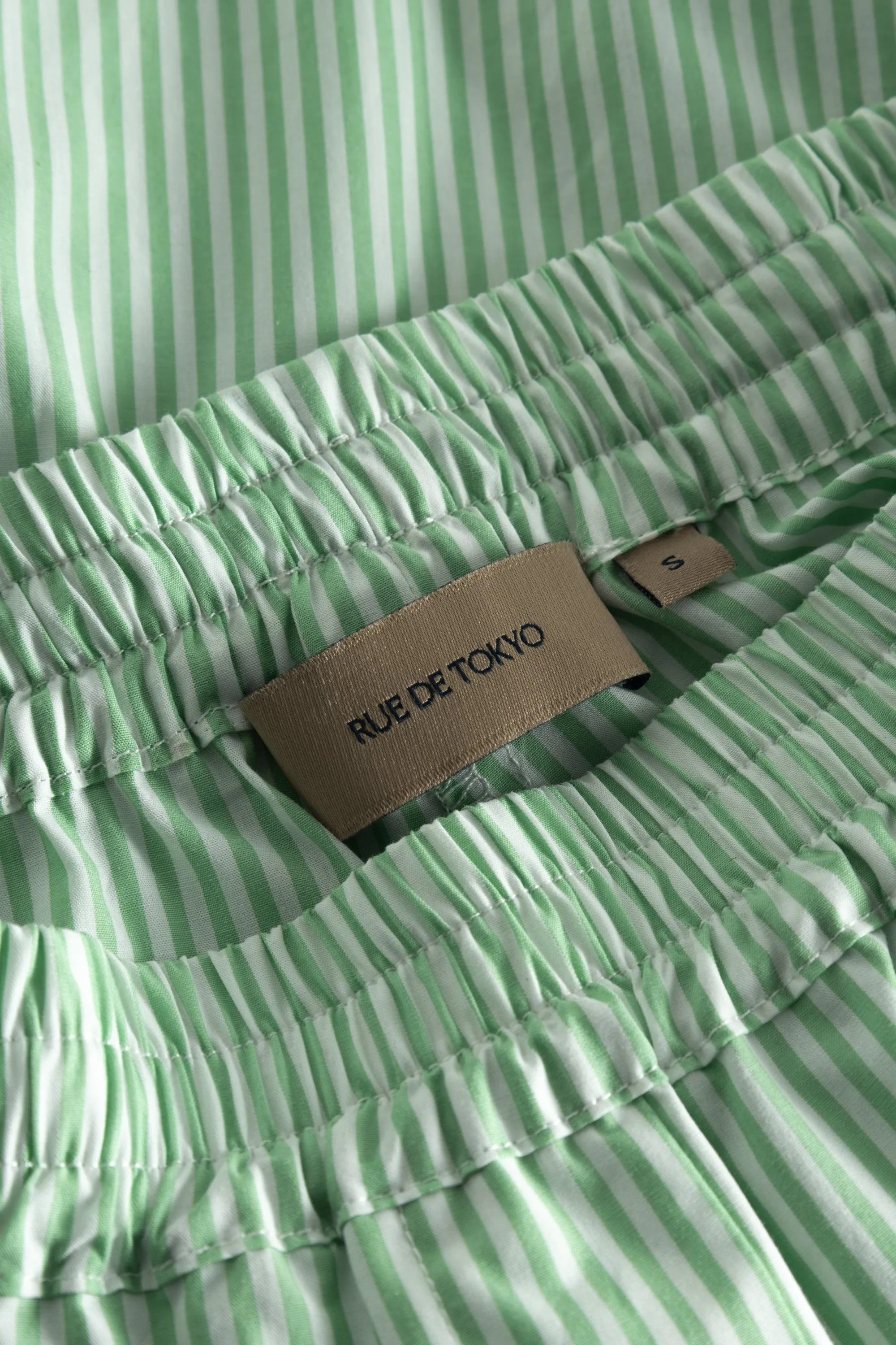 PETRI COTTON STRIPE - LIGHT GREEN STRIPE