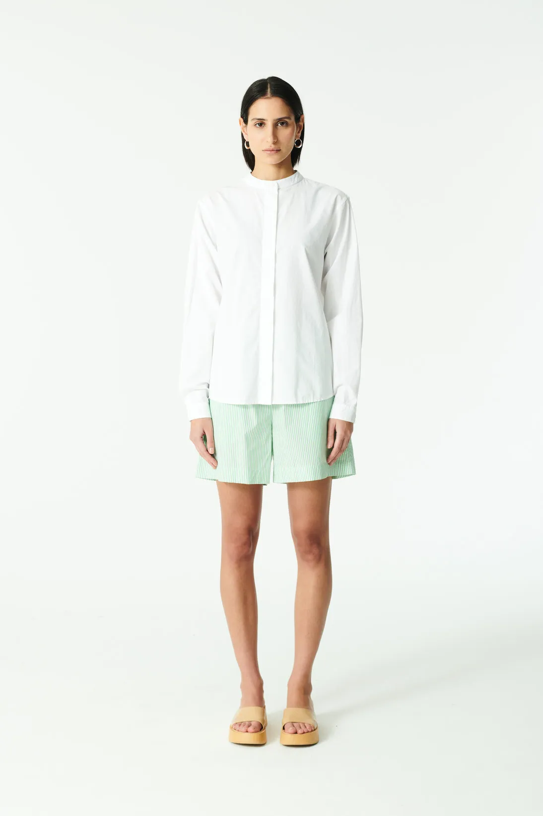 PETRI COTTON STRIPE - LIGHT GREEN STRIPE