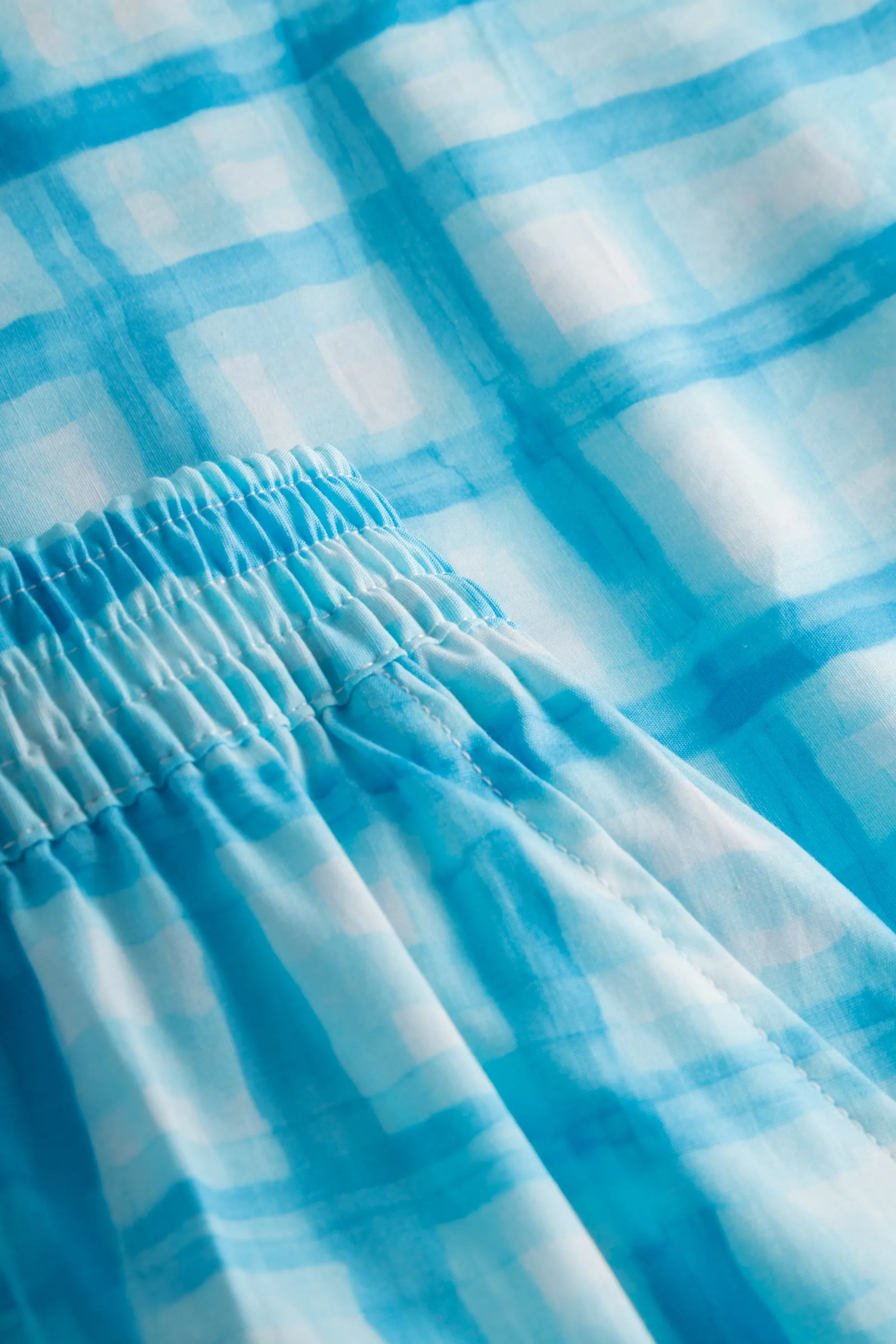 PETRI SHORTS BLUE CHECK PRINT