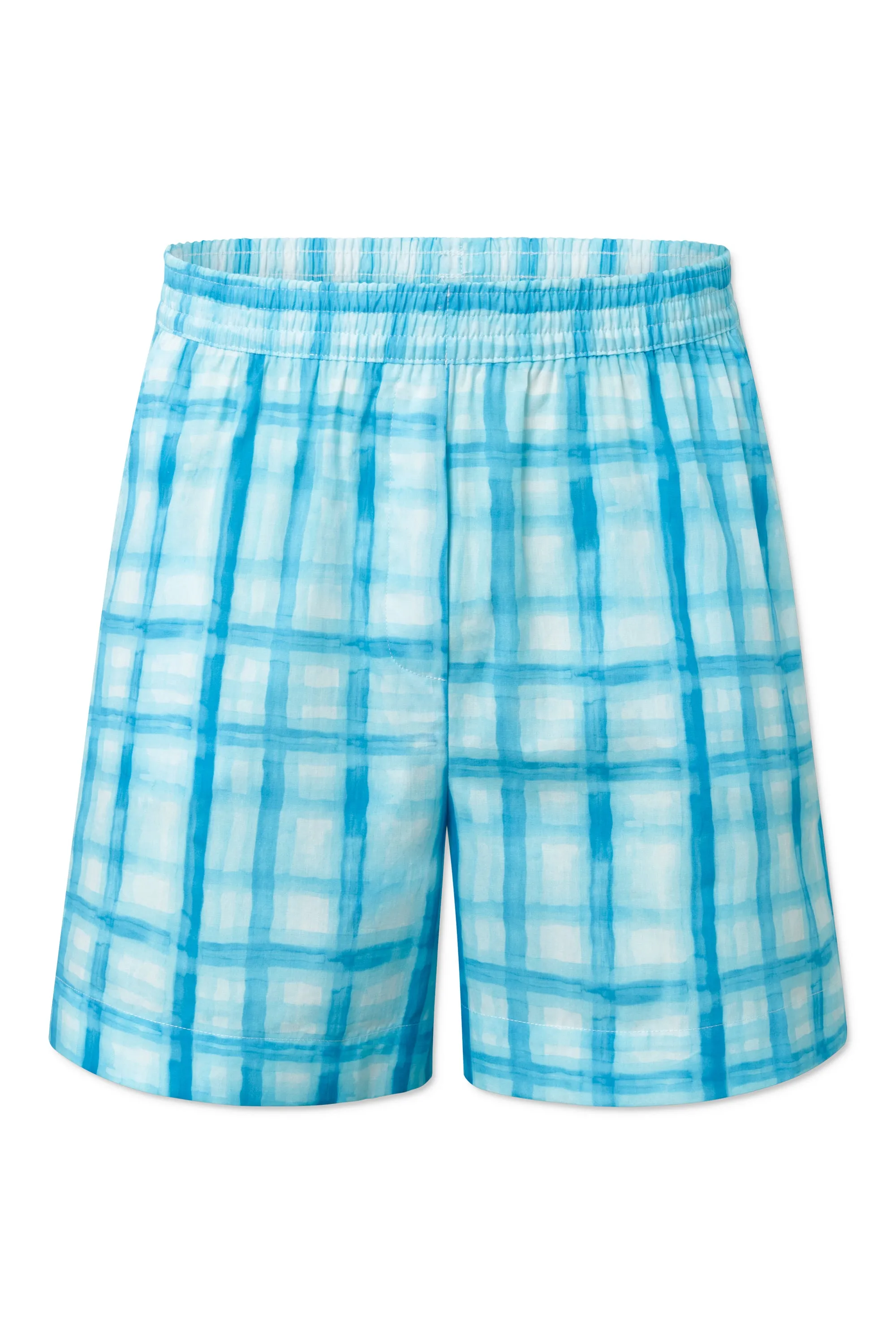 PETRI SHORTS BLUE CHECK PRINT