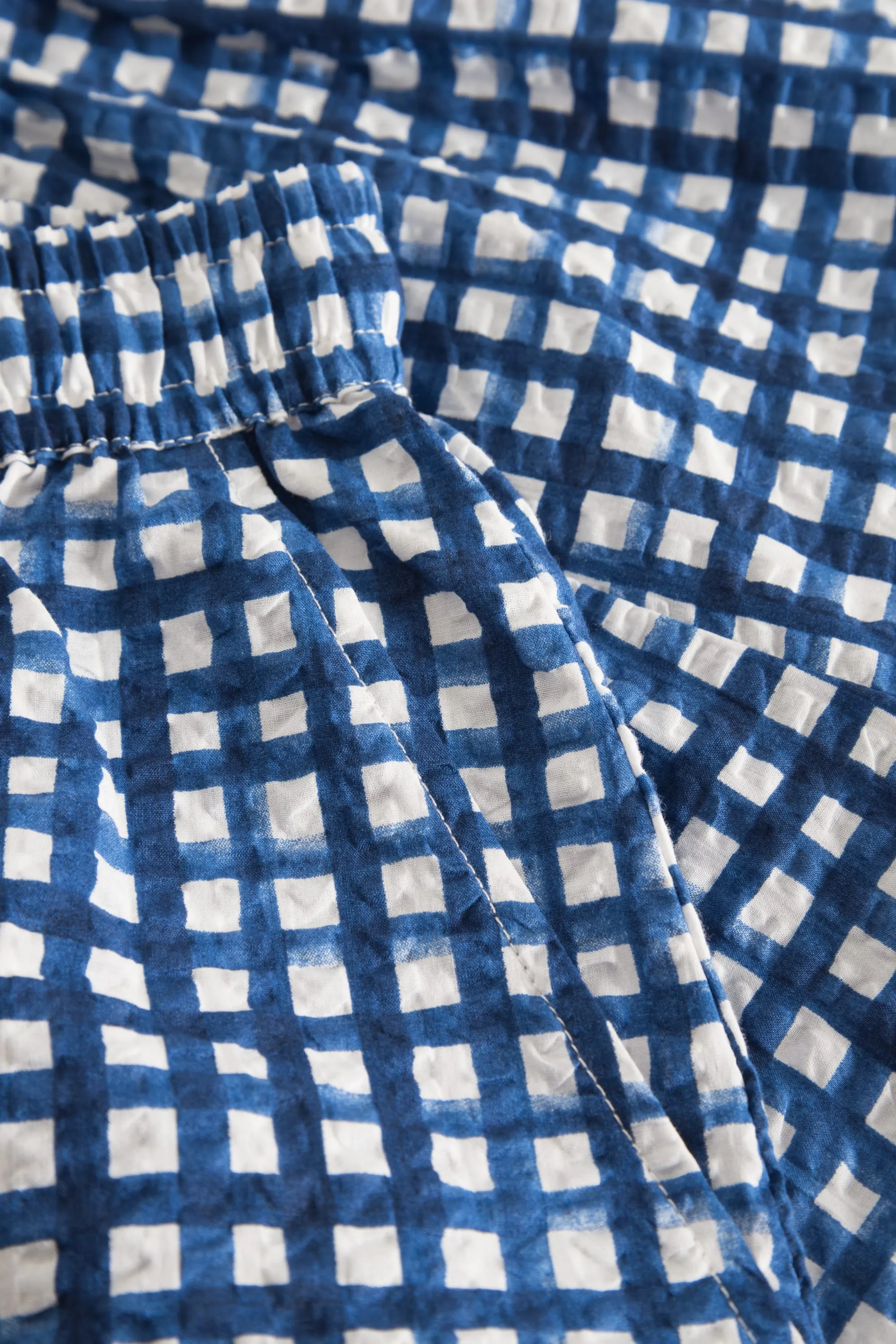 PETRI SHORTS BLUE/WHITE CHECK