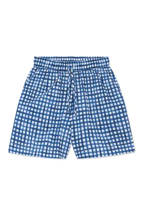 PETRI SHORTS BLUE/WHITE CHECK