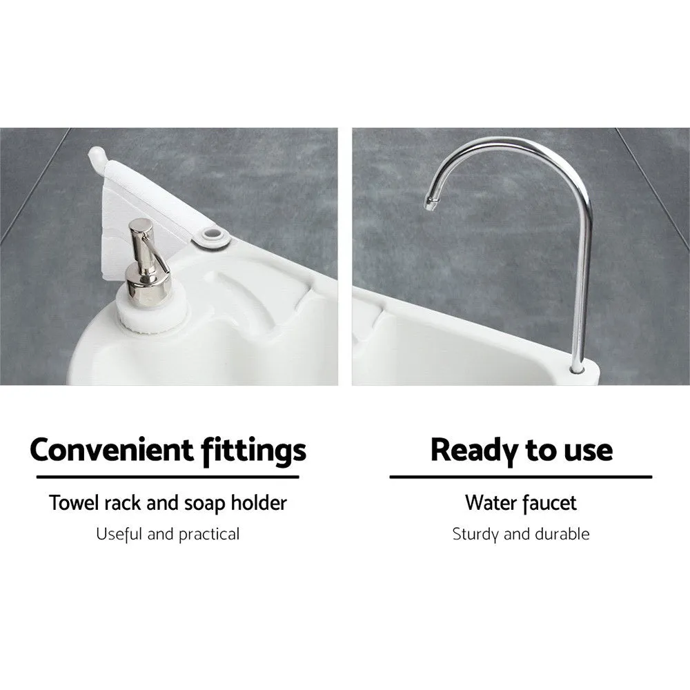 Portable Foot Pump Camping Hand Wash Sink Basin 43L Weisshorn