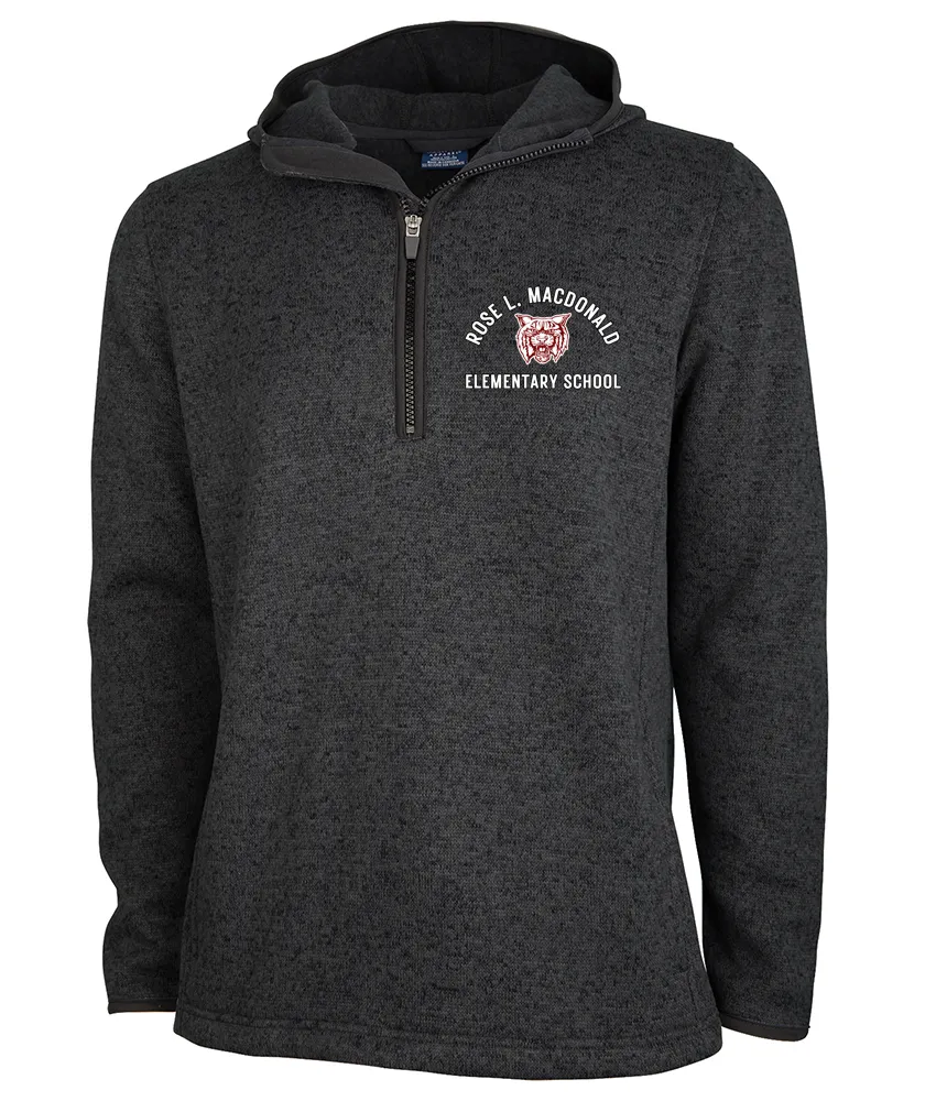 Rose L. Macdonald Elementary School Men's Heathered Fleece Quarter Zip Hoodie (9188)