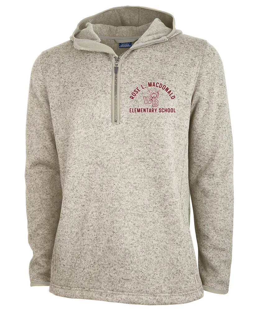 Rose L. Macdonald Elementary School Men's Heathered Fleece Quarter Zip Hoodie (9188)