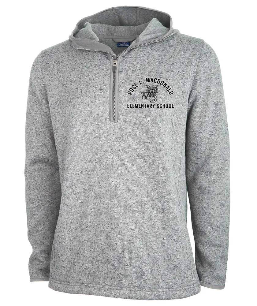Rose L. Macdonald Elementary School Men's Heathered Fleece Quarter Zip Hoodie (9188)