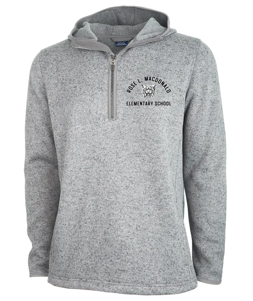 Rose L. Macdonald Elementary School Men's Heathered Fleece Quarter Zip Hoodie (9188)