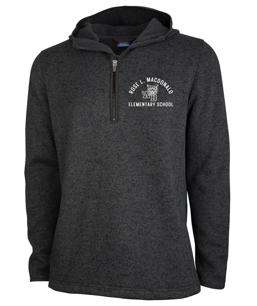 Rose L. Macdonald Elementary School Men's Heathered Fleece Quarter Zip Hoodie (9188)