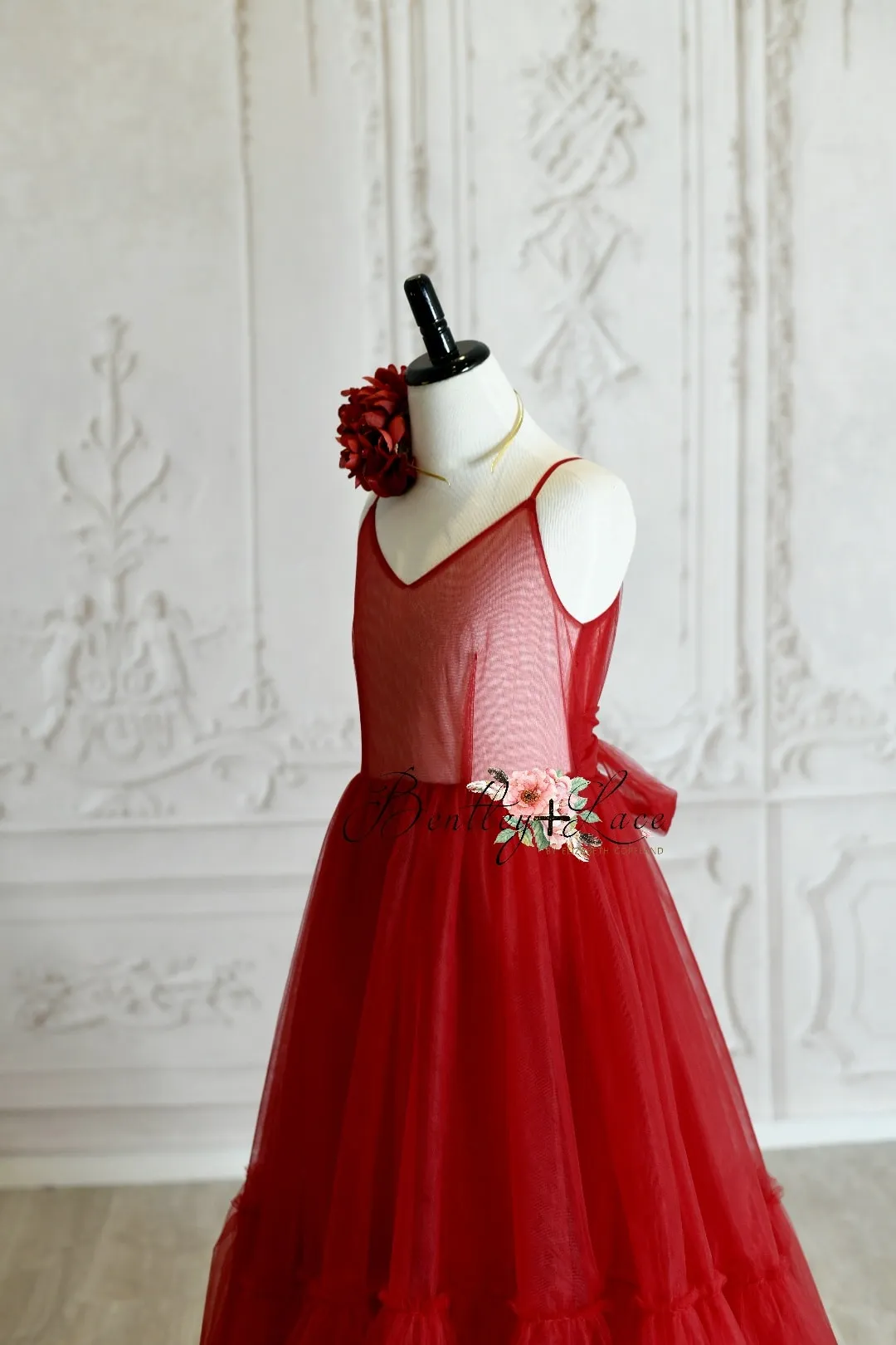 rts new condition "Hillary" - Red - Beautiful boho slip dress- (11-15 year)