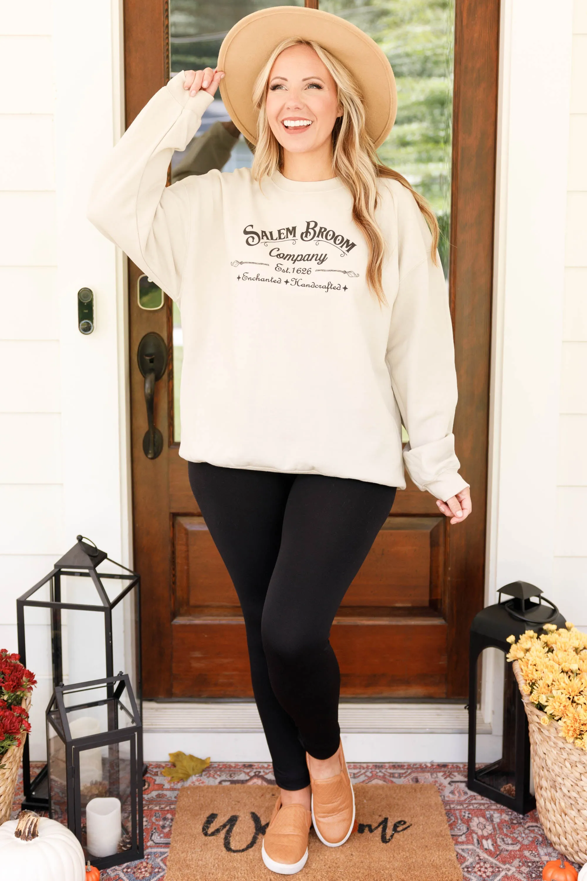 Salem Broom Company Sweatshirt, Sand