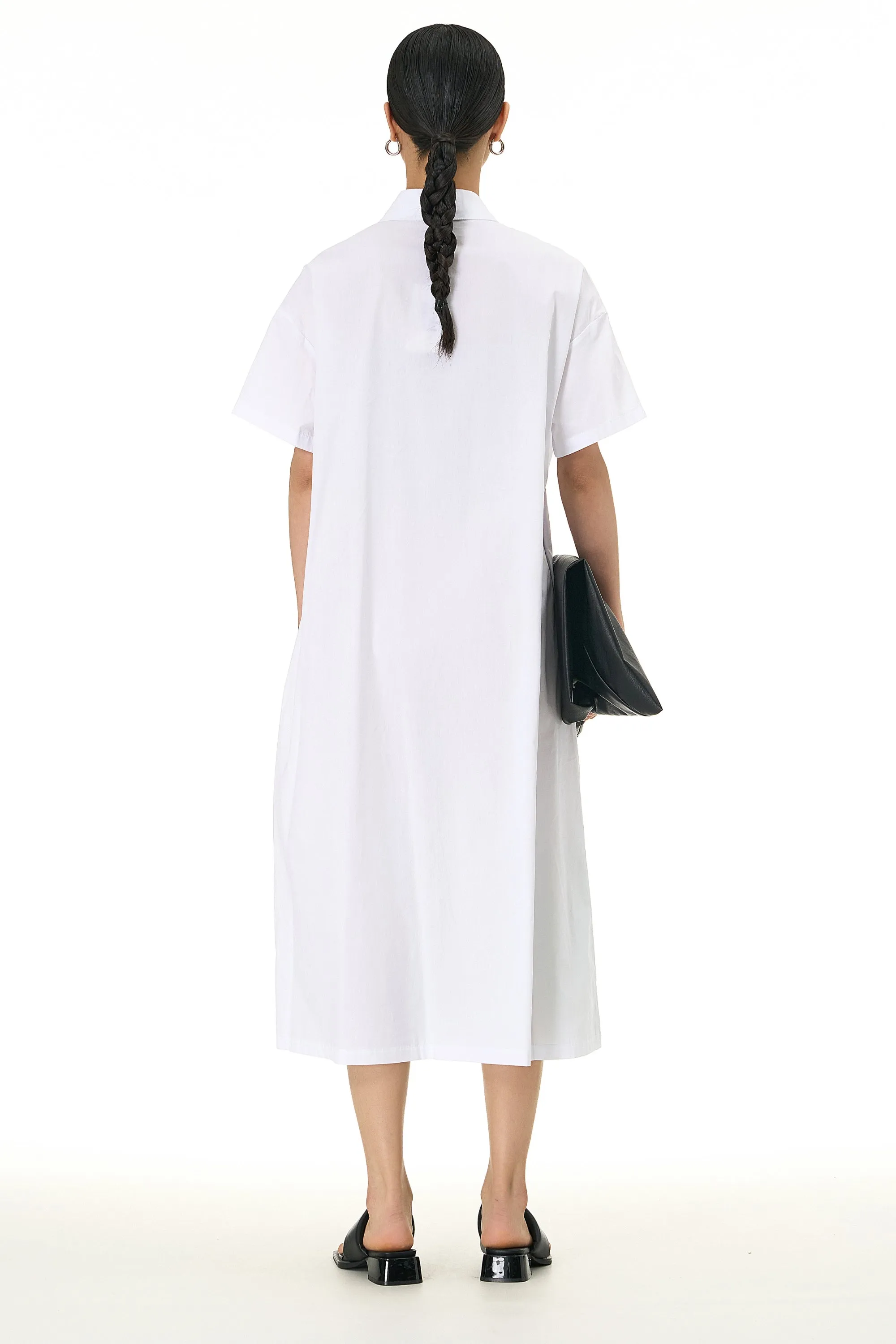 Shirt Dress with Neon Abstract Print