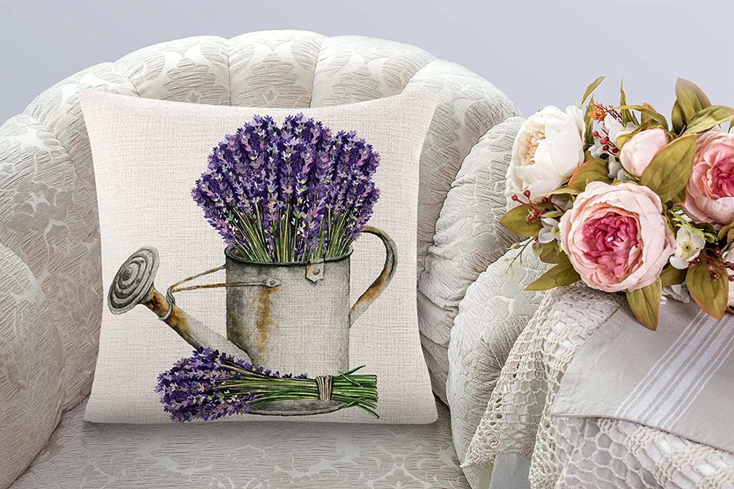 Sinpooo summer lavender farmhouse pillow