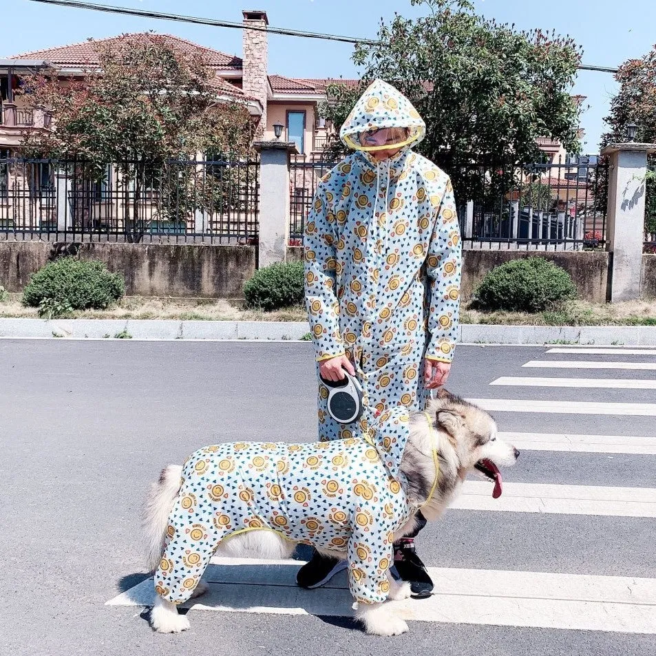 Smiley Pet Human Matching Rain Jacket