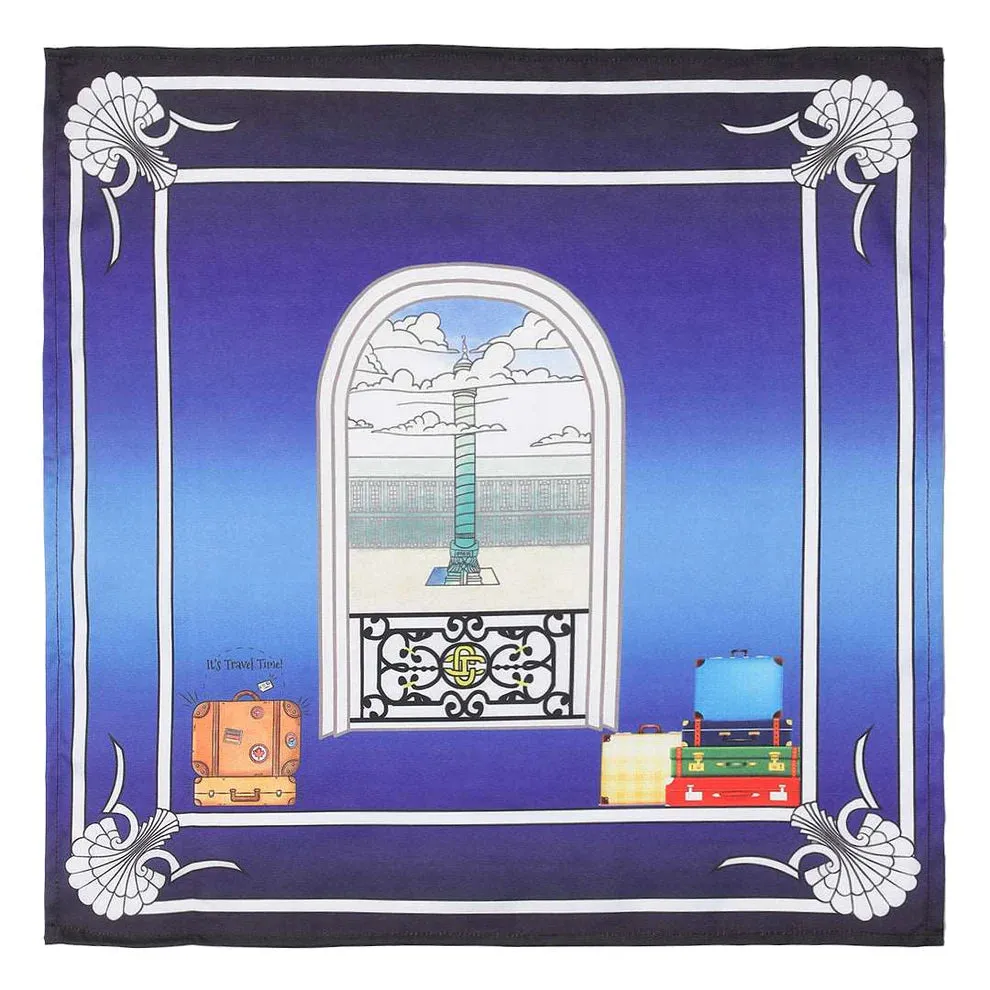 Sun & Sand Neck Scarf Cum Pocket Square in Premium Soft Satin