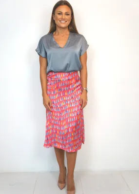 The Stephanie Skirt - Coral Drops