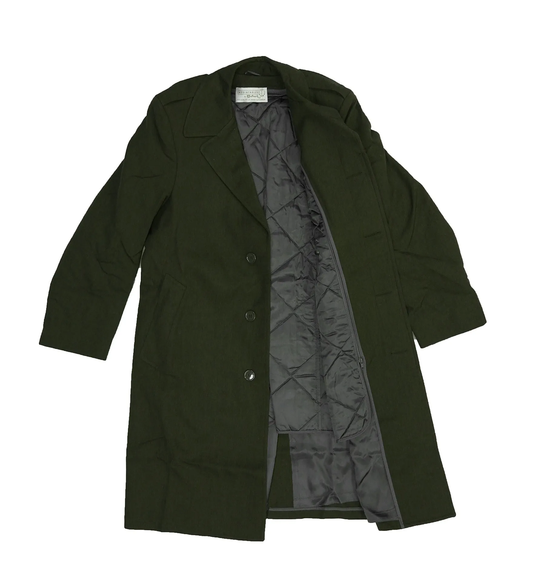 Vintage Wool Canadian Military Wool Raincoat W/ Liner