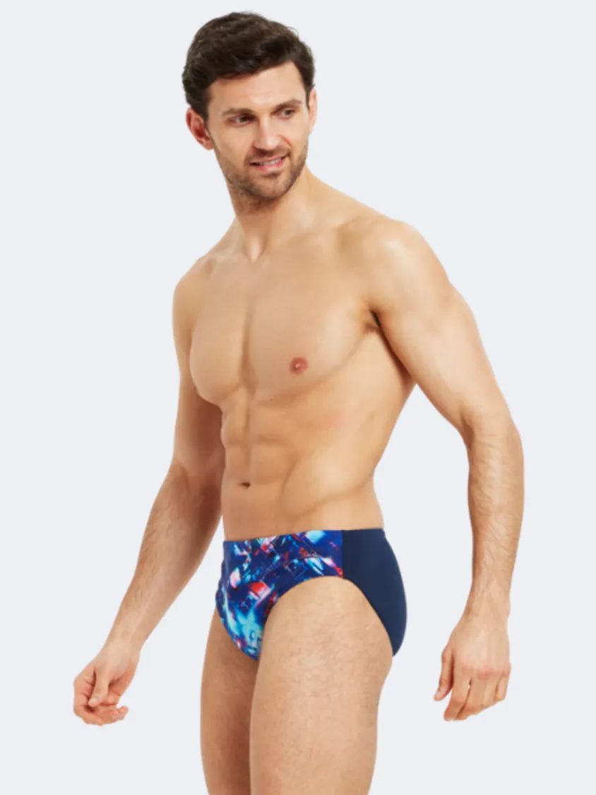 Zoggs Racer Men Swim Slip  Blue/Multicolor